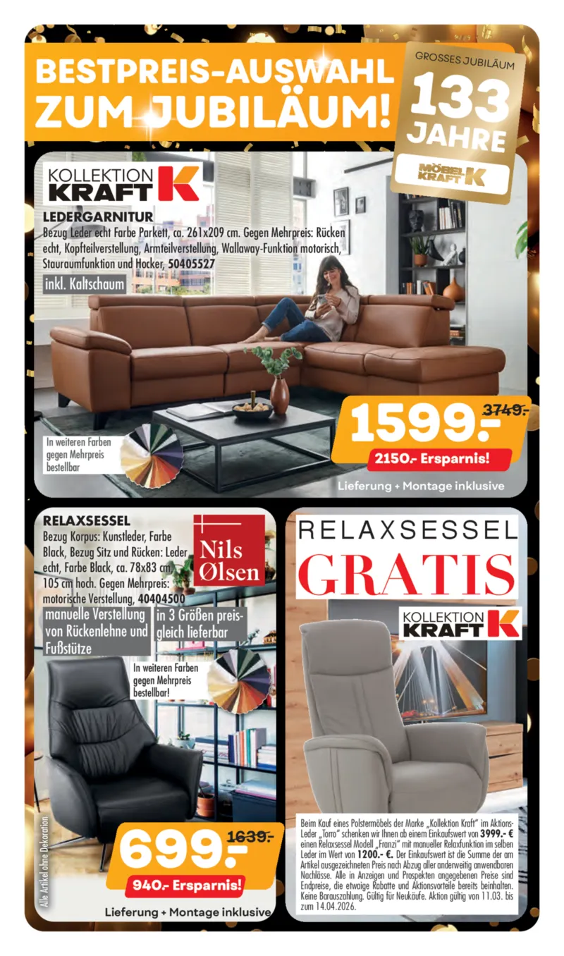 Möbel-Kraft Prospekt vom 11.03.2026, Seite 1