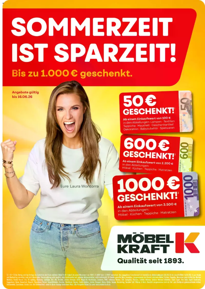 Möbel-Kraft Prospekt vom 03.06.2026, Seite 1
