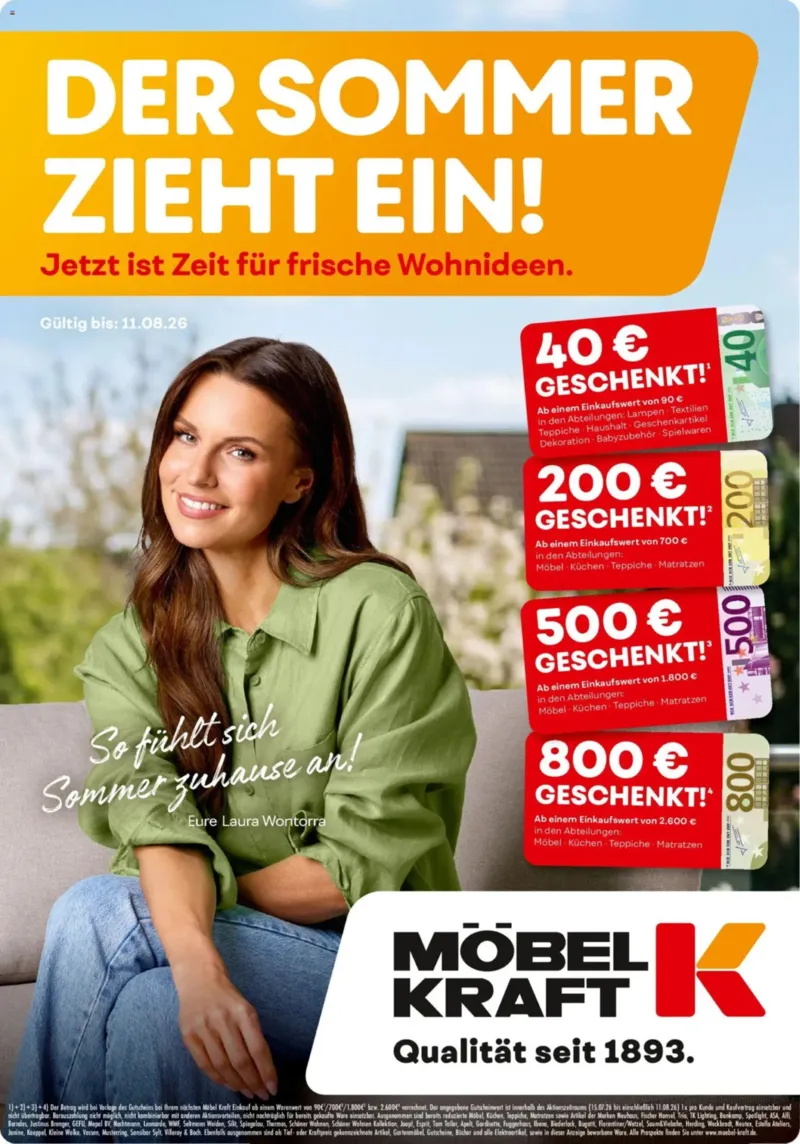Möbel-Kraft Prospekt vom 15.07.2026, Seite 1
