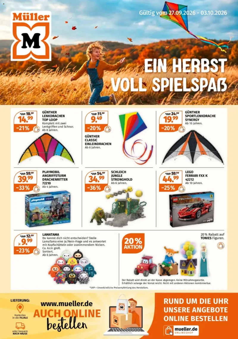 Müller Prospekt vom 27.09.2026, Seite 1
