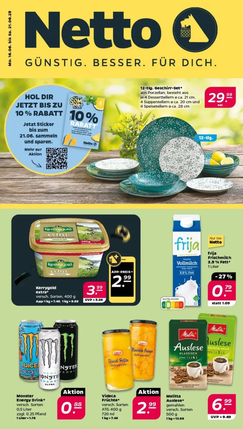 NETTO Supermarkt Prospekt vom 16.06.2025, Seite 1