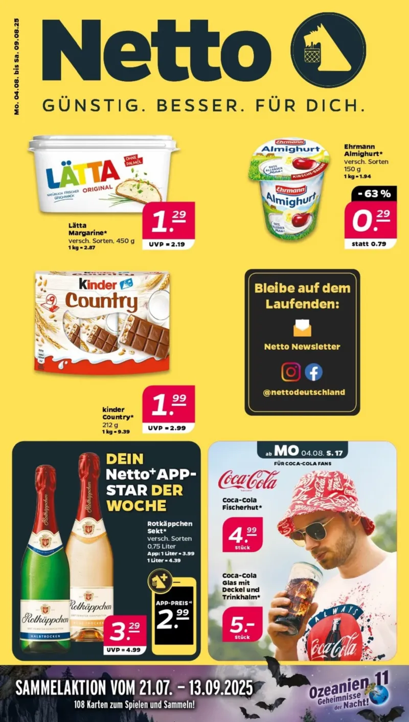 NETTO Supermarkt Prospekt vom 04.08.2025, Seite 1