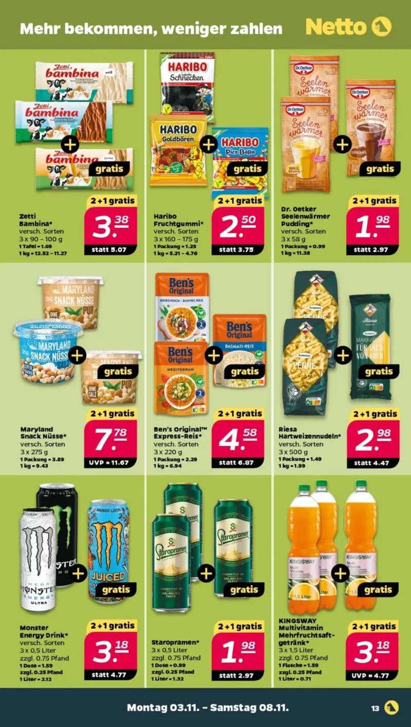 NETTO Supermarkt Prospekt vom 03.11.2025, Seite 13 NETTO Supermarkt Prospekt vom 03.11.2025, Seite 13