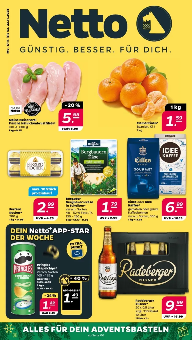NETTO Supermarkt Prospekt vom 17.11.2025, Seite 1