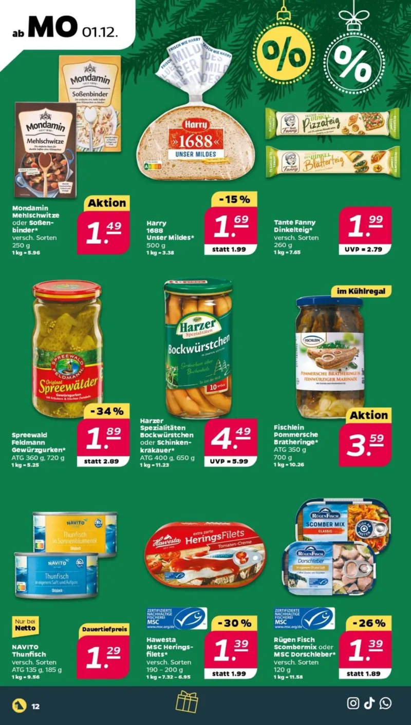 NETTO Supermarkt Prospekt vom 01.12.2025, Seite 12