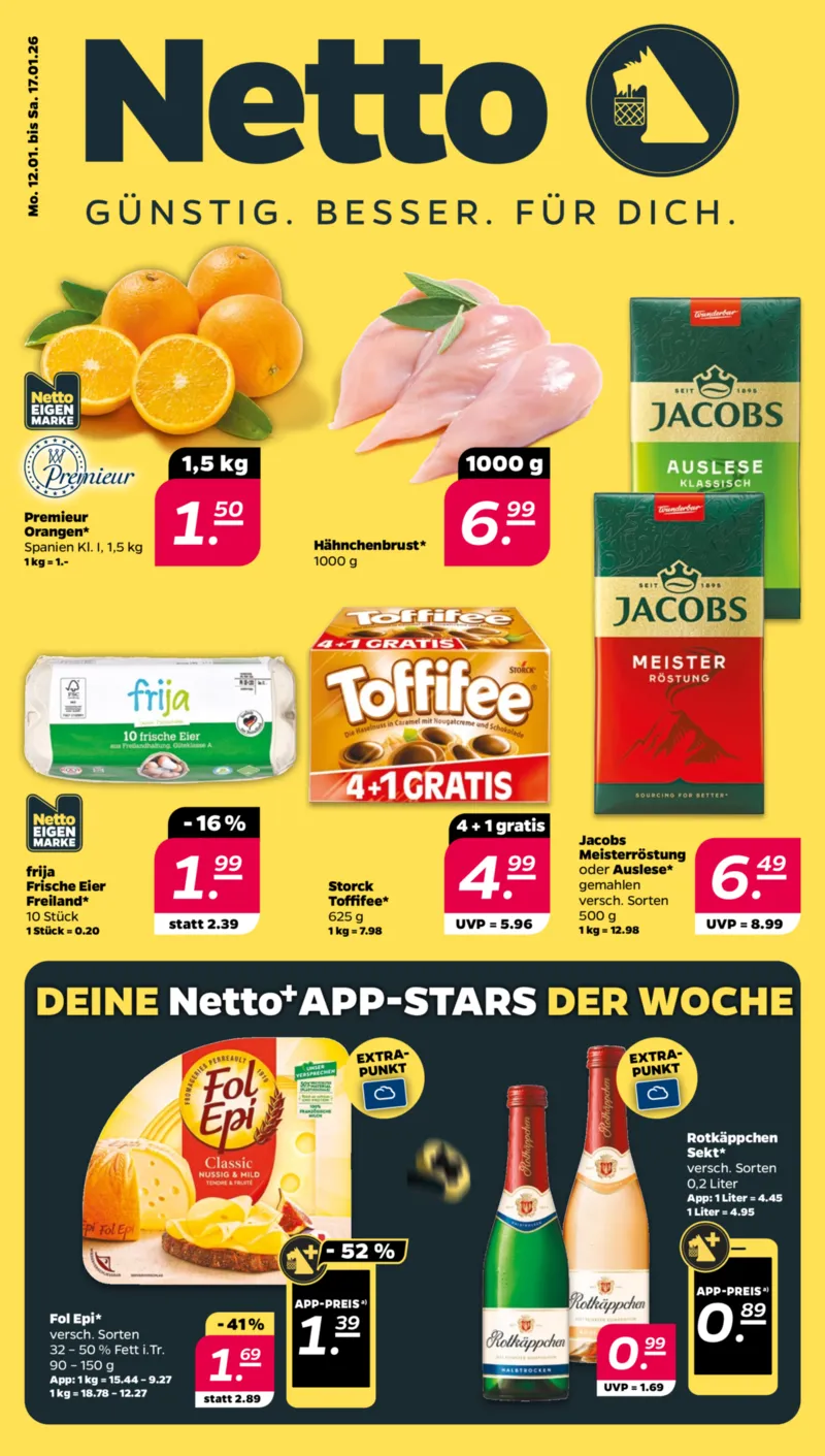 NETTO Supermarkt Prospekt vom 12.01.2026, Seite 1