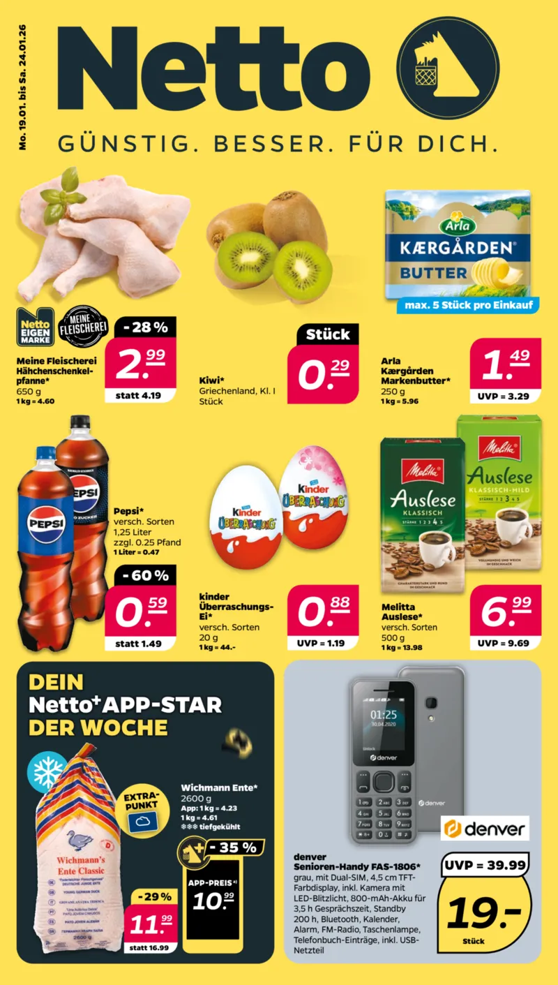 NETTO Supermarkt Prospekt vom 19.01.2026, Seite 1