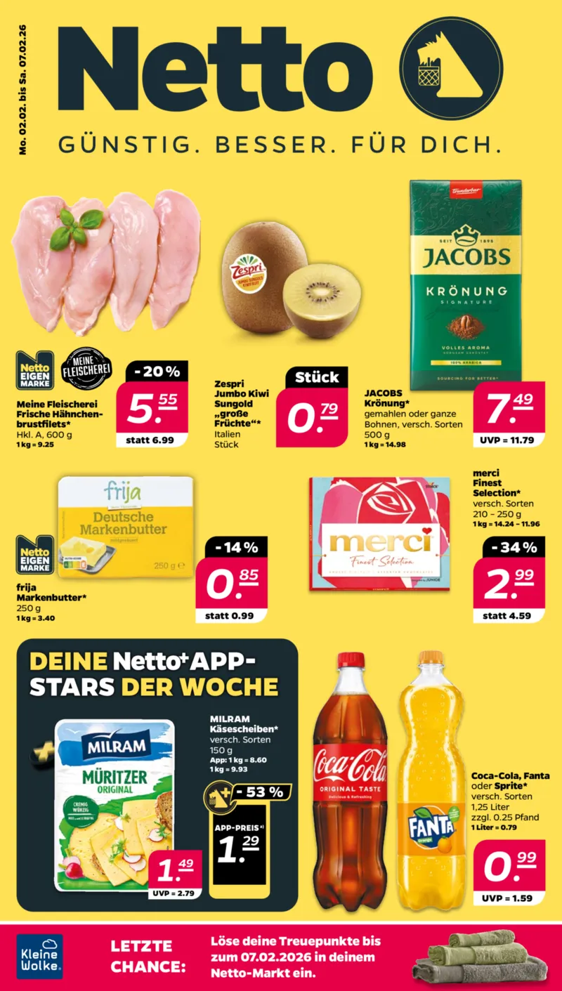 NETTO Supermarkt Prospekt vom 02.02.2026, Seite 1