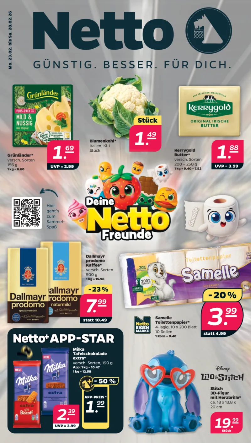 NETTO Supermarkt Prospekt vom 23.02.2026, Seite 1