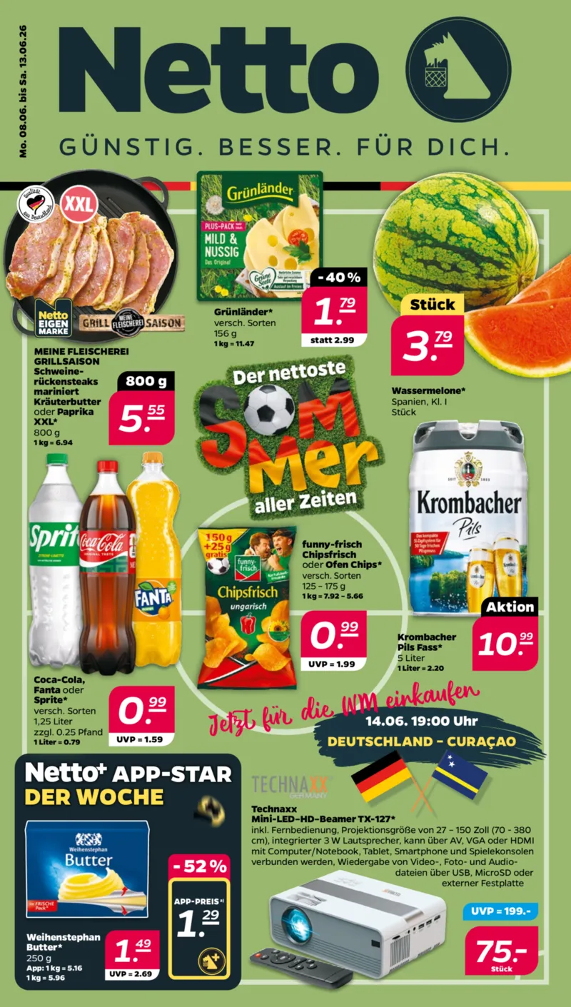 NETTO Supermarkt Prospekt vom 08.06.2026, Seite 1