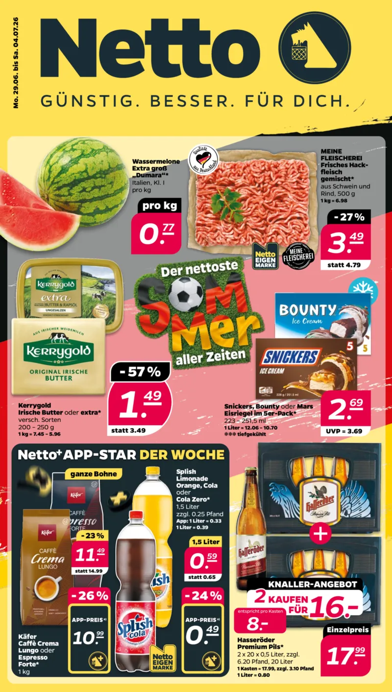 NETTO Supermarkt Prospekt vom 29.06.2026, Seite 1