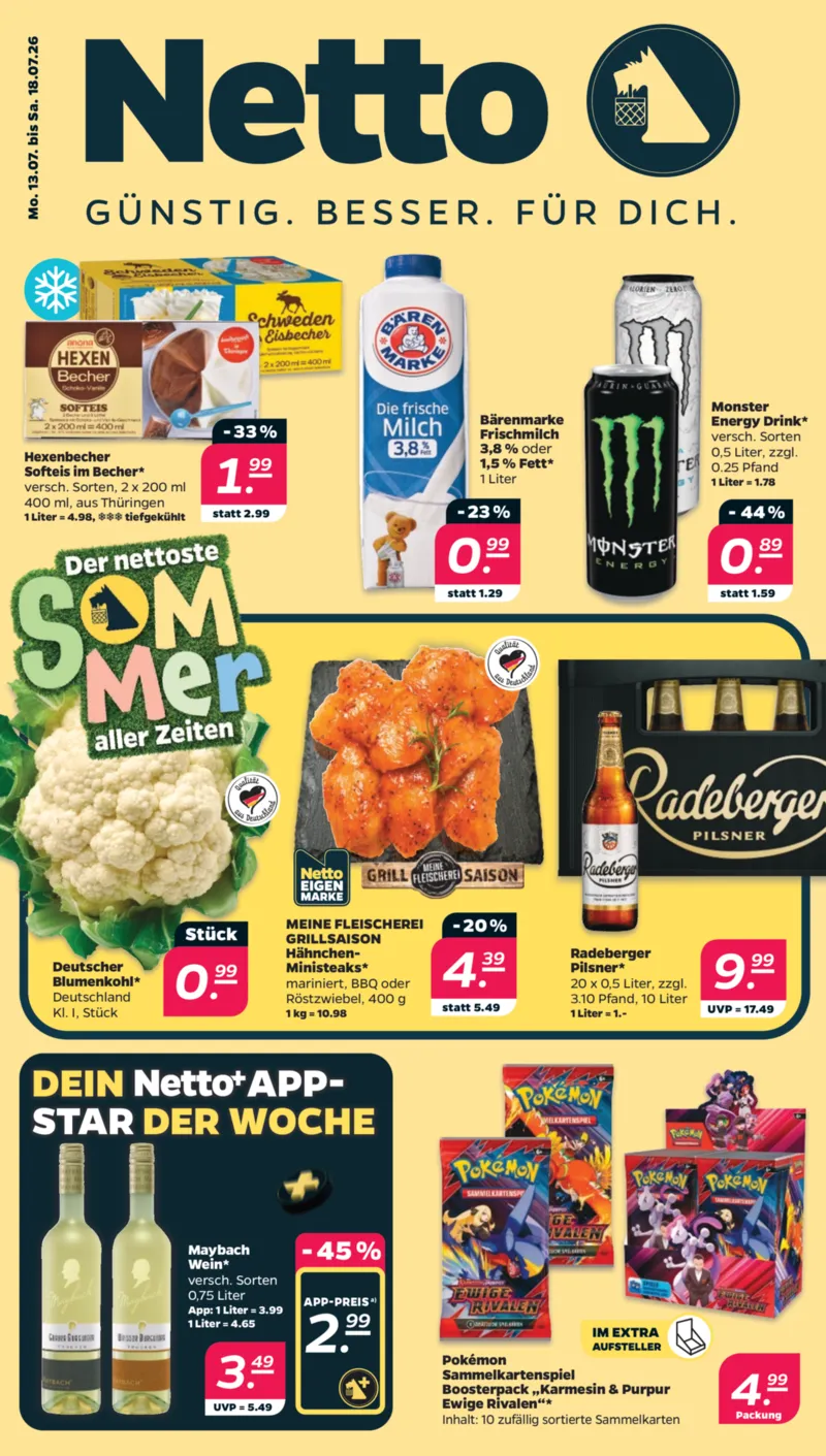 NETTO Supermarkt Prospekt vom 13.07.2026, Seite 1