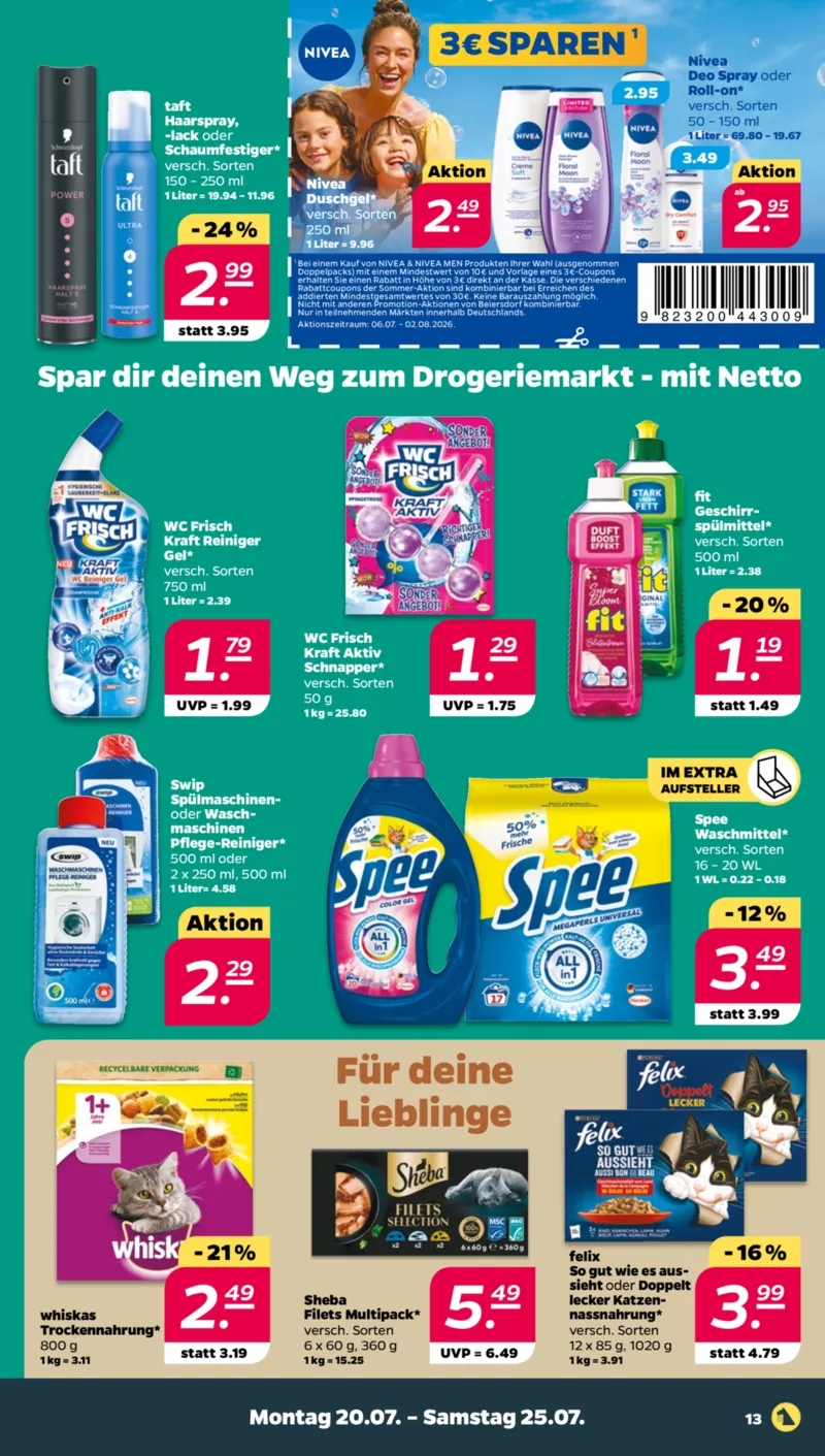 NETTO Supermarkt Prospekt vom 20.07.2026, Seite 13