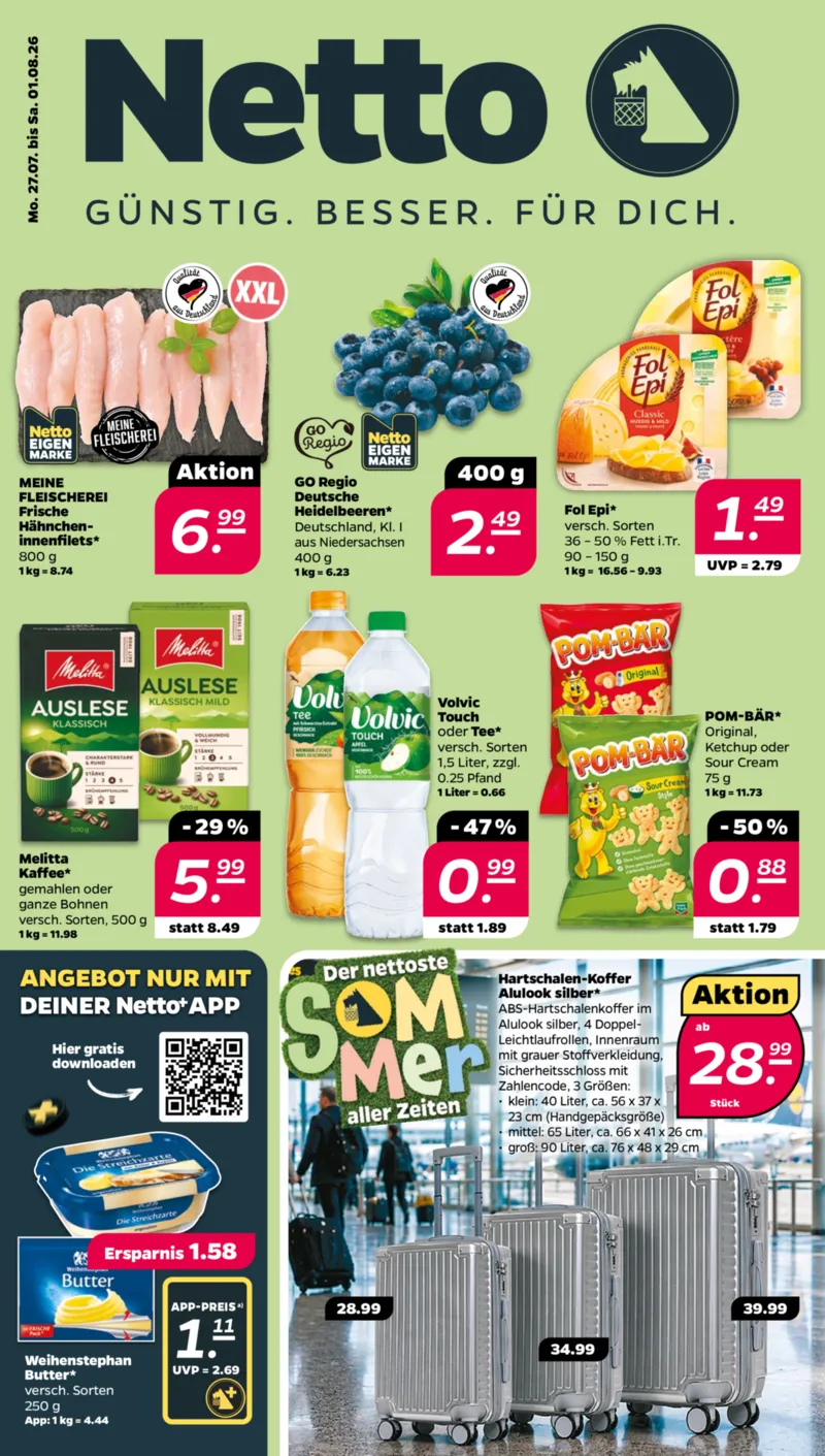 NETTO Supermarkt Prospekt vom 27.07.2026, Seite 1