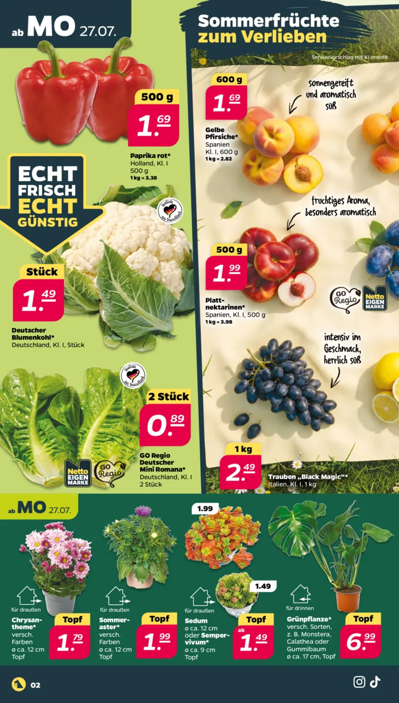 NETTO Supermarkt Prospekt vom 27.07.2026, Seite 2