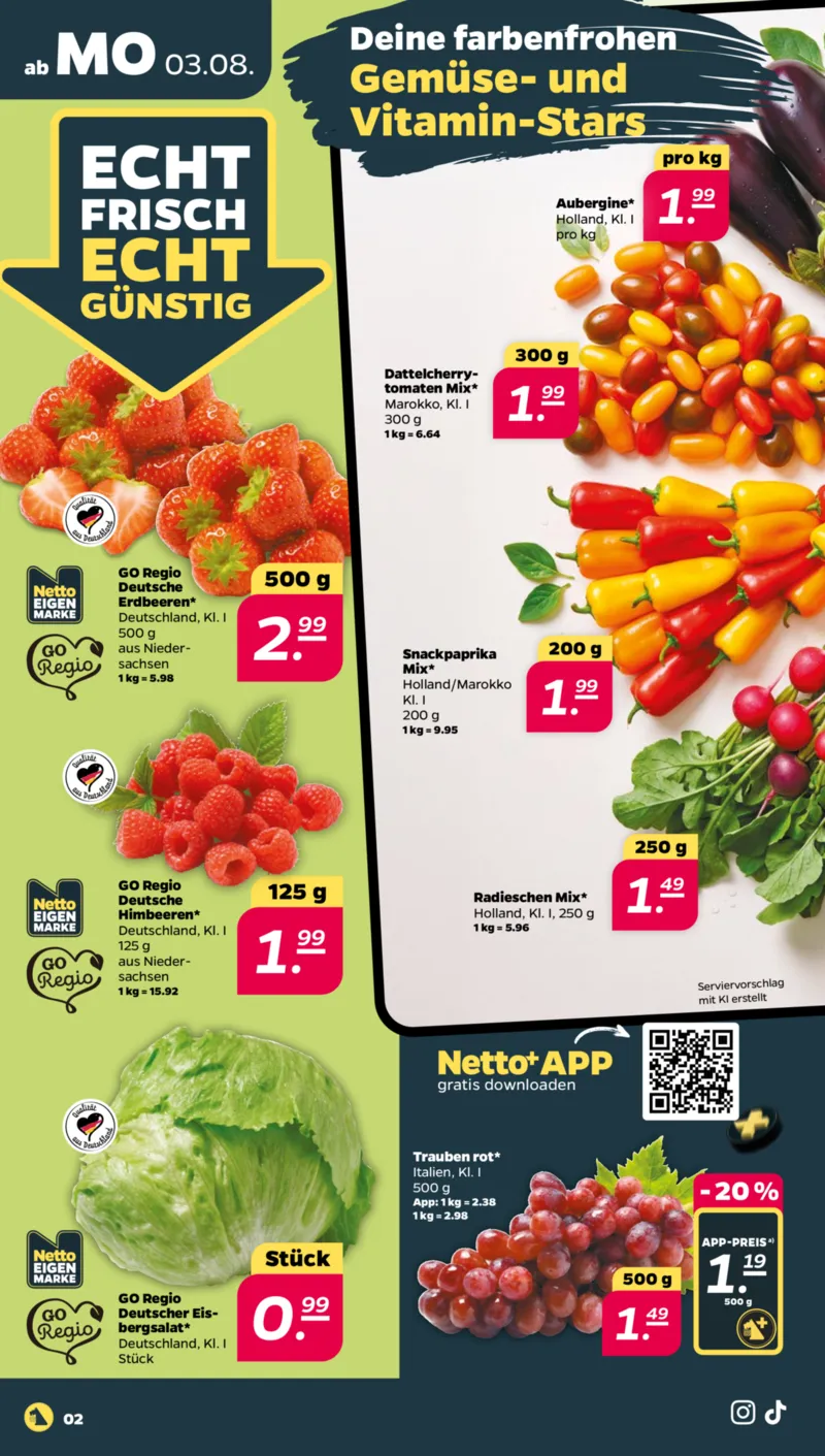 NETTO Supermarkt Prospekt vom 03.08.2026, Seite 2