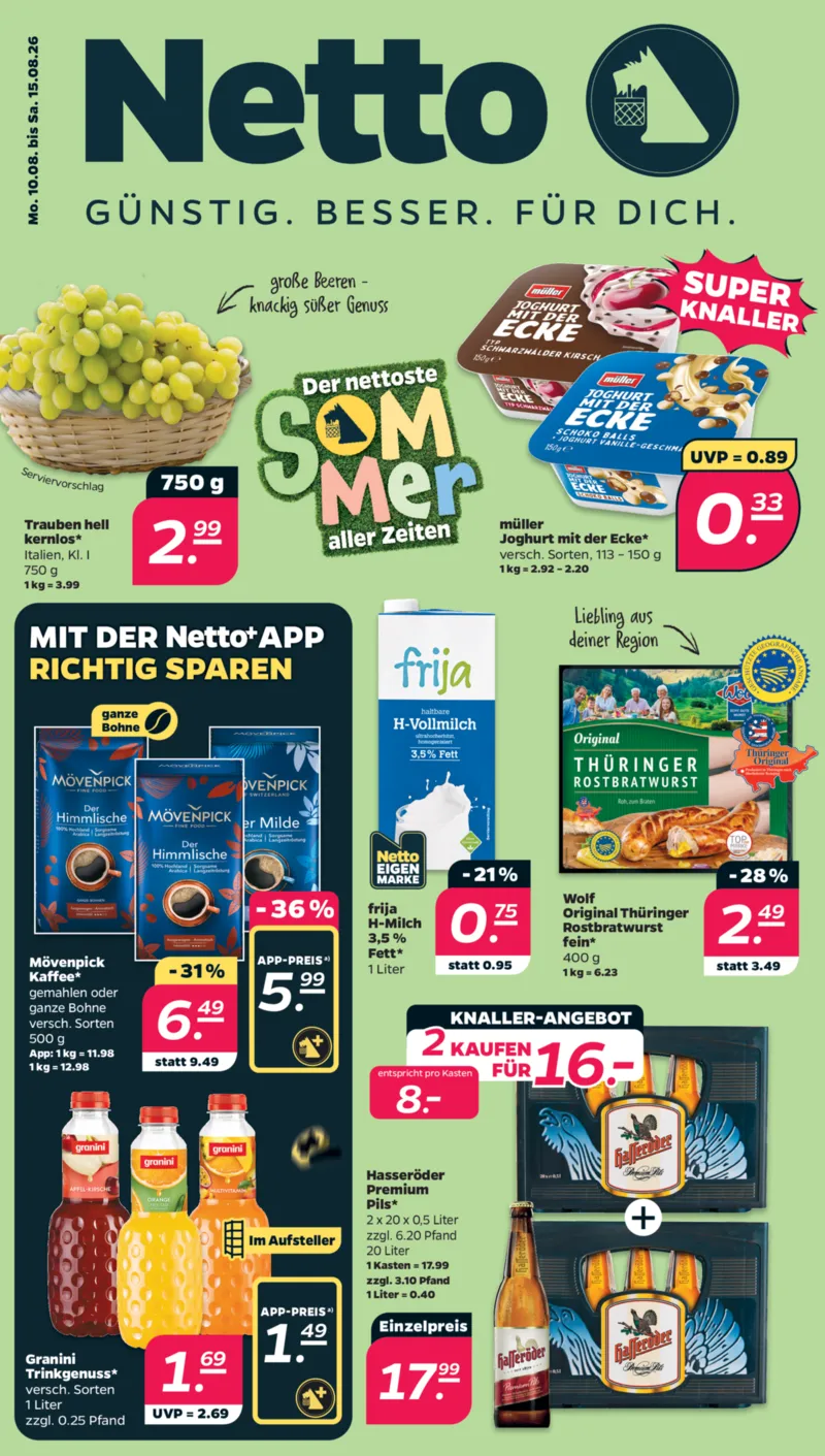 NETTO Supermarkt Prospekt vom 10.08.2026, Seite 1