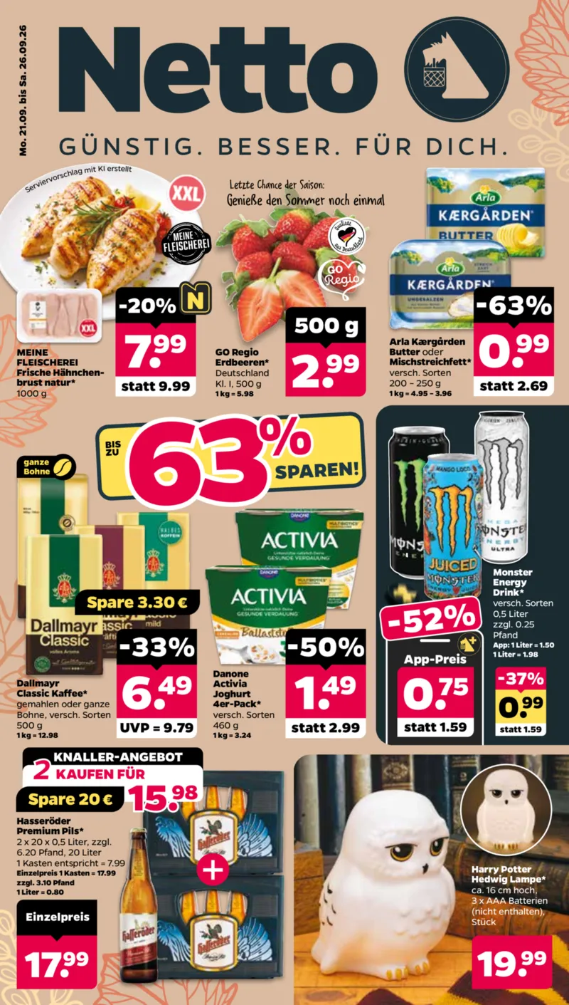 NETTO Supermarkt Prospekt vom 21.09.2026, Seite 1