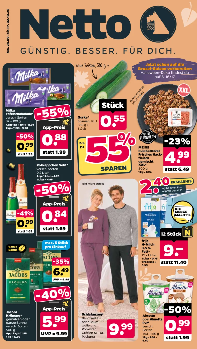 NETTO Supermarkt Prospekt vom 28.09.2026, Seite 1