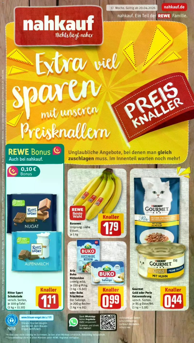 Nahkauf Prospekt vom 20.04.2026, Seite 1