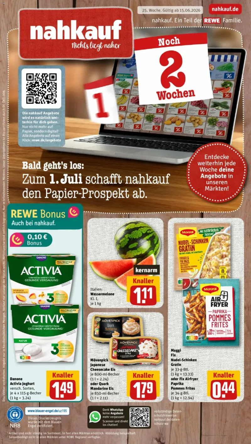 Nahkauf Prospekt vom 15.06.2026, Seite 1