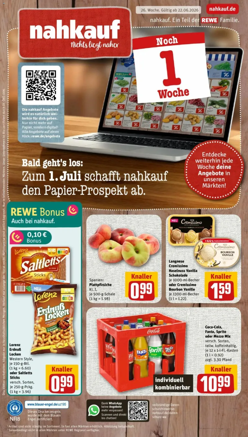 Nahkauf Prospekt vom 22.06.2026, Seite 1