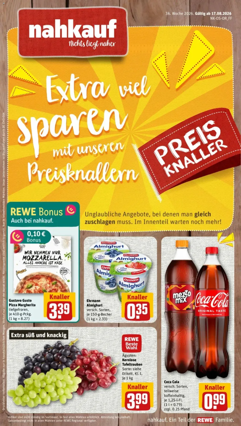 Nahkauf Prospekt vom 17.08.2026, Seite 1