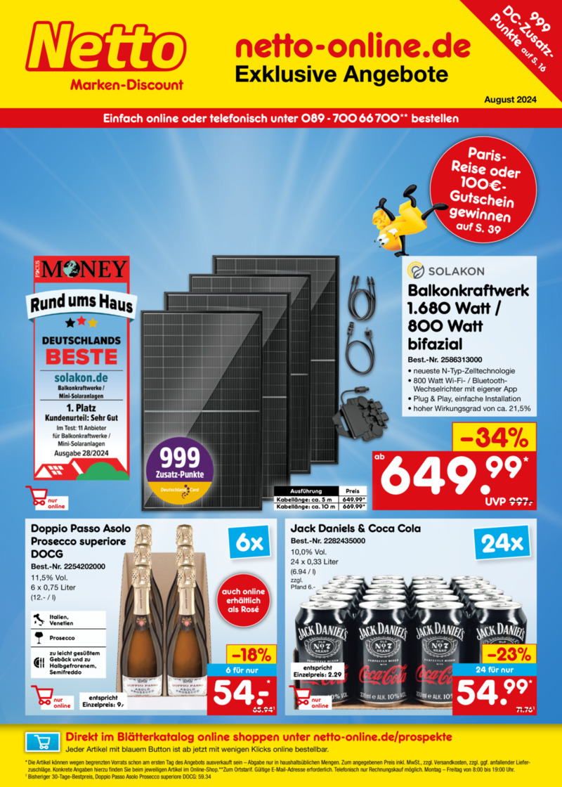 Netto Marken-Discount Prospekt vom 01.08.2024, Seite 1