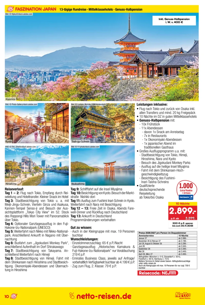 Netto-Reisen Prospekt vom 09.10.2025, Seite 10