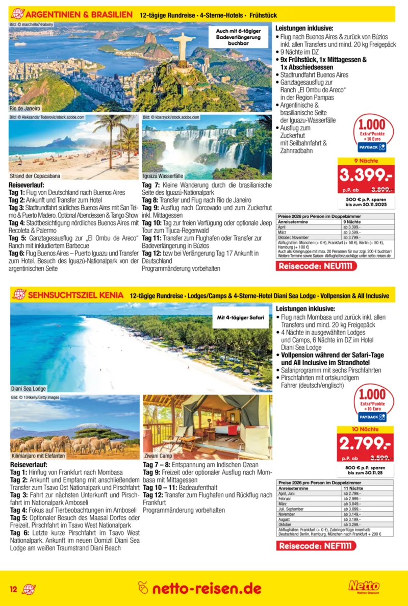Netto-Reisen Prospekt vom 09.10.2025, Seite 12