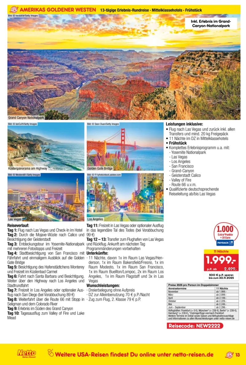 Netto-Reisen Prospekt vom 09.10.2025, Seite 13