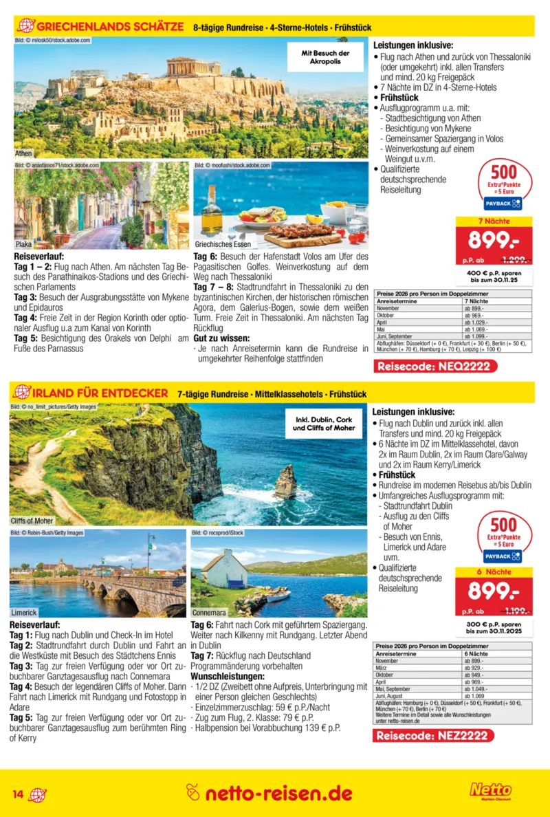 Netto-Reisen Prospekt vom 09.10.2025, Seite 14