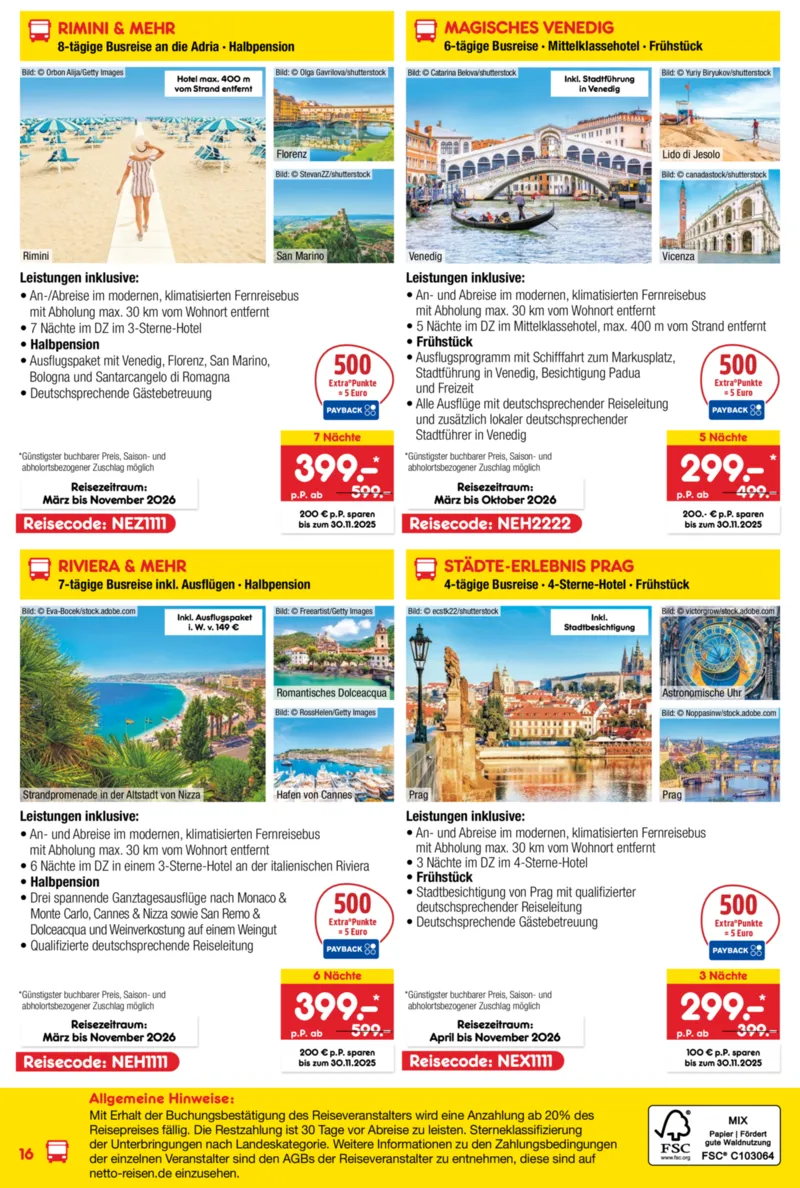 Netto-Reisen Prospekt vom 09.10.2025, Seite 16
