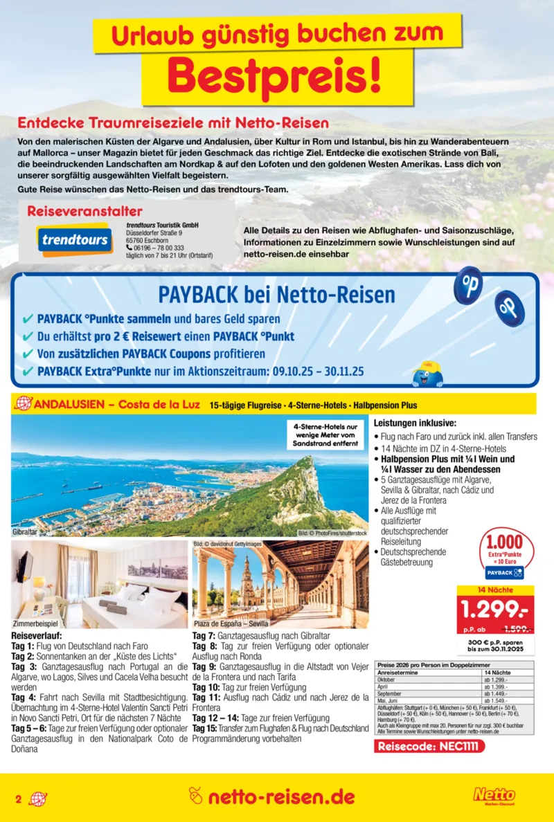 Netto-Reisen Prospekt vom 09.10.2025, Seite 2