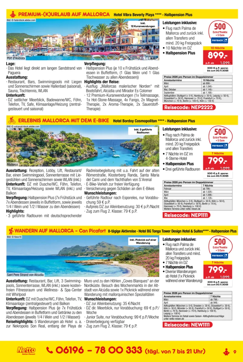 Netto-Reisen Prospekt vom 09.10.2025, Seite 9