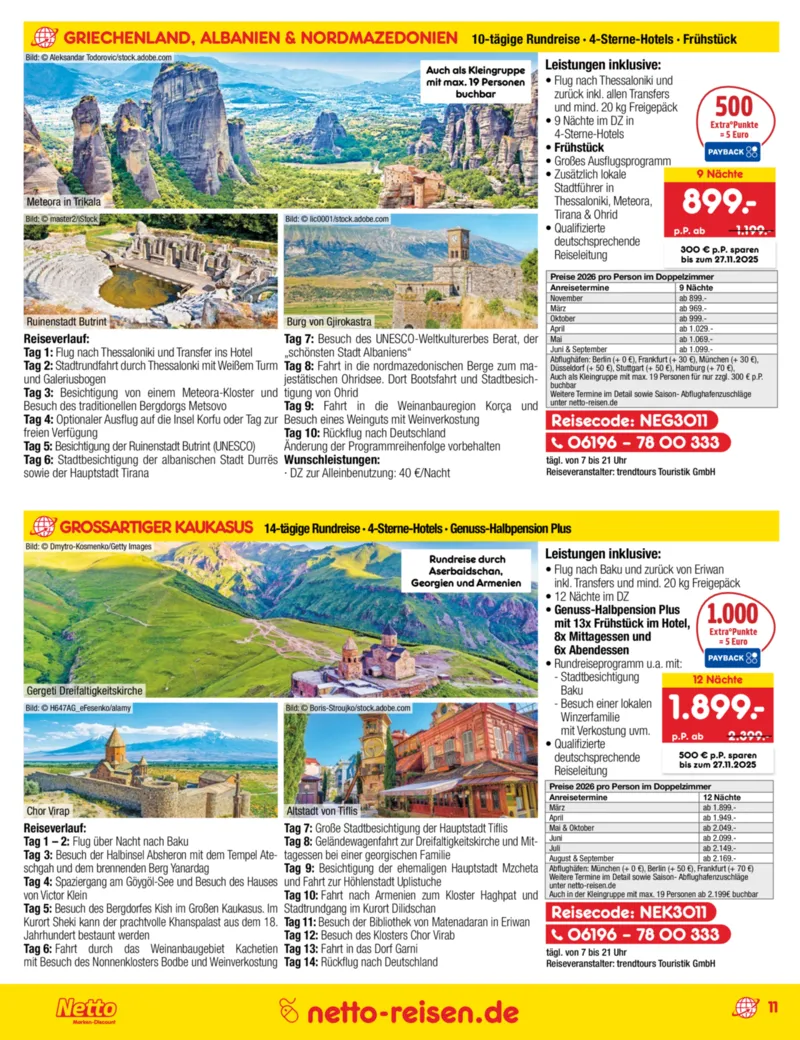 Netto-Reisen Prospekt vom 30.10.2025, Seite 11