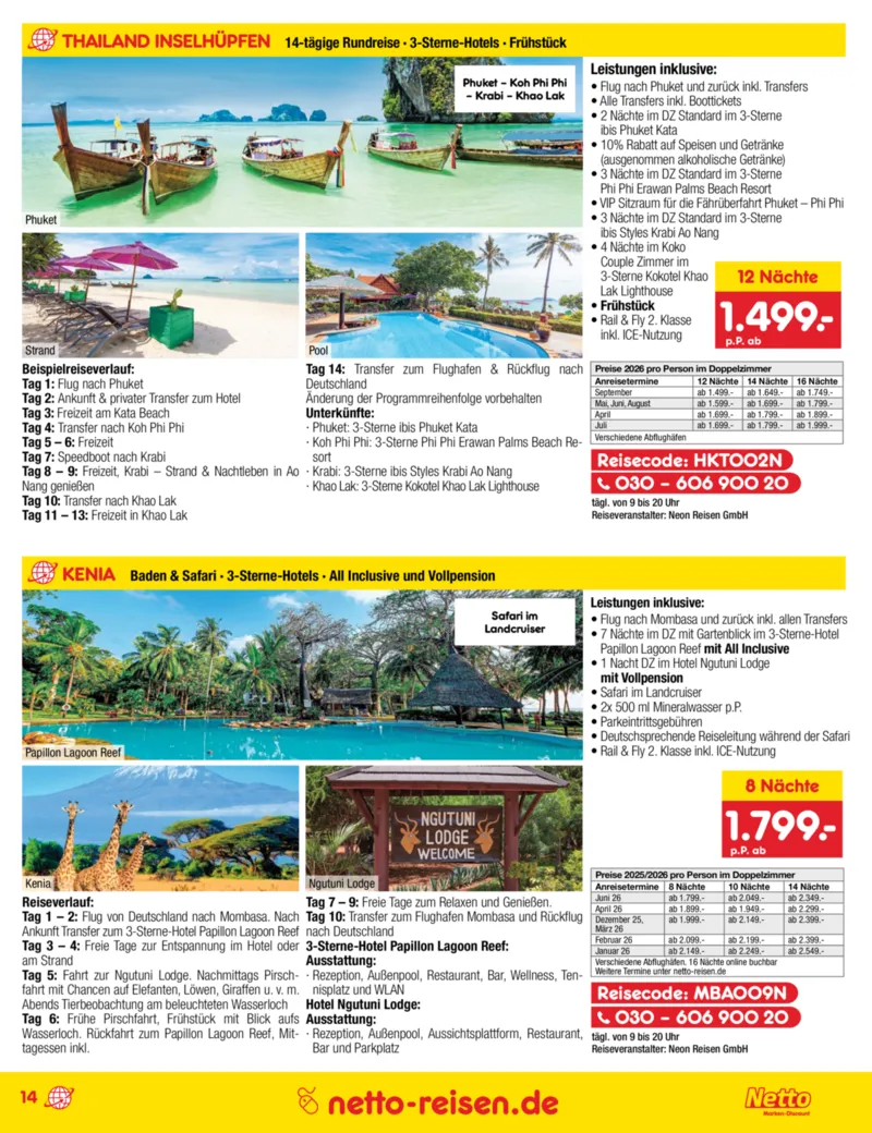 Netto-Reisen Prospekt vom 30.10.2025, Seite 14