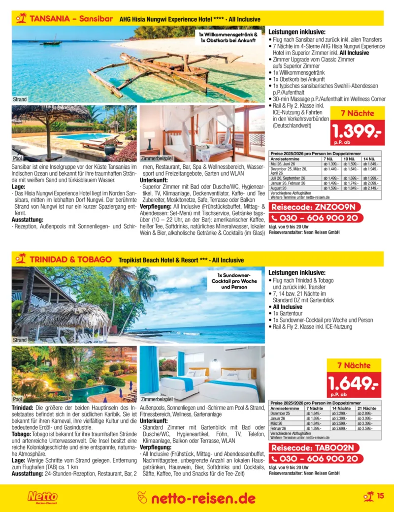 Netto-Reisen Prospekt vom 30.10.2025, Seite 15