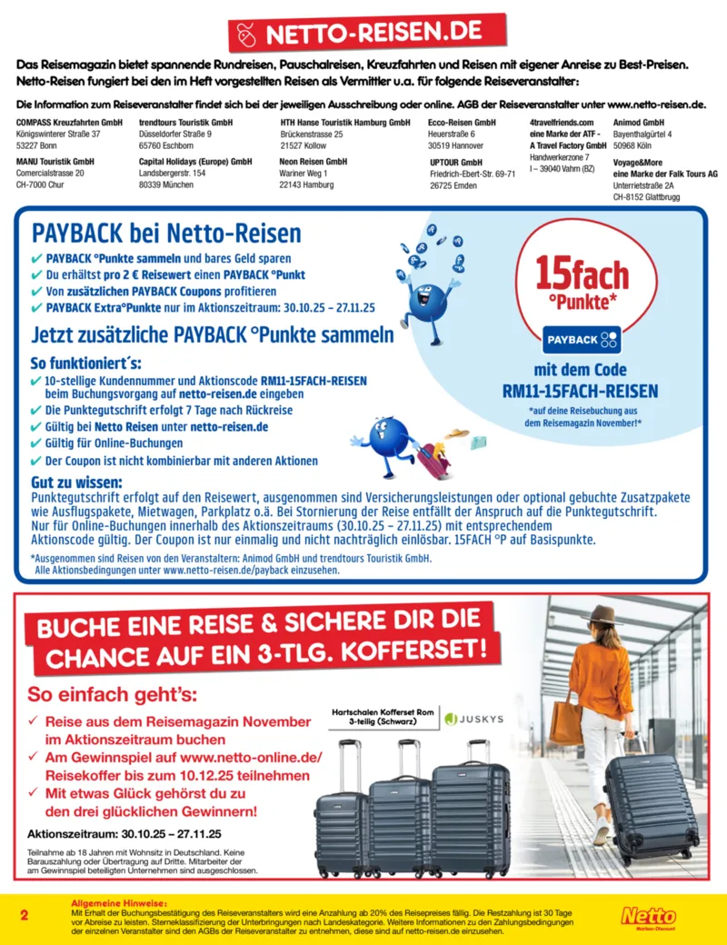 Netto-Reisen Prospekt vom 30.10.2025, Seite 2