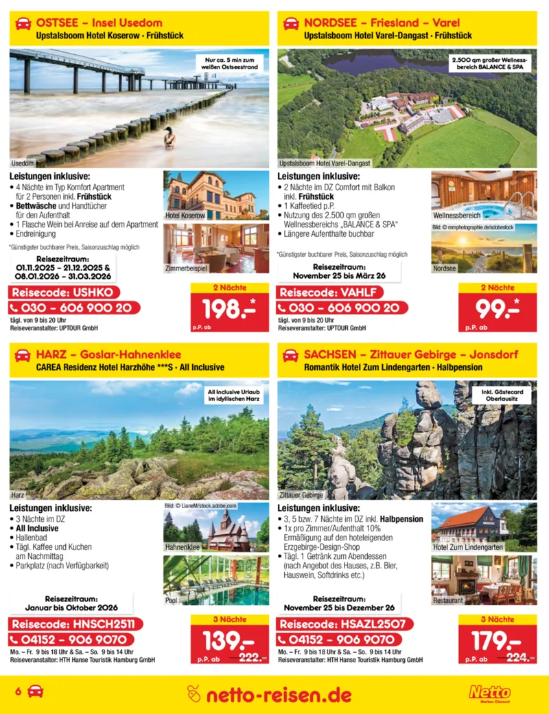 Netto-Reisen Prospekt vom 30.10.2025, Seite 6