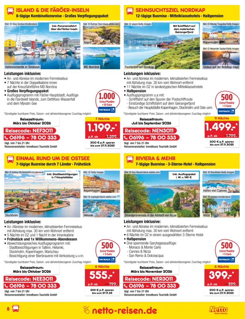 Netto-Reisen Prospekt vom 30.10.2025, Seite 8