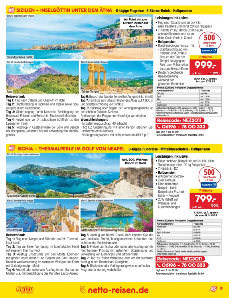 Netto-Reisen Prospekt vom 30.10.2025, Seite 9