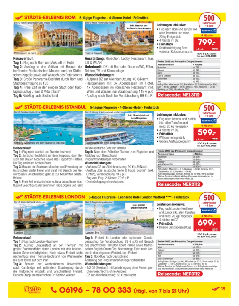 Netto-Reisen Prospekt vom 27.11.2025, Seite 19