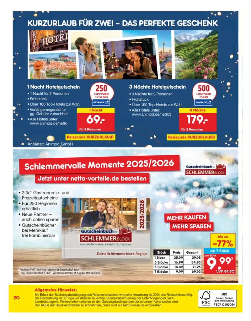 Netto-Reisen Prospekt vom 27.11.2025, Seite 20