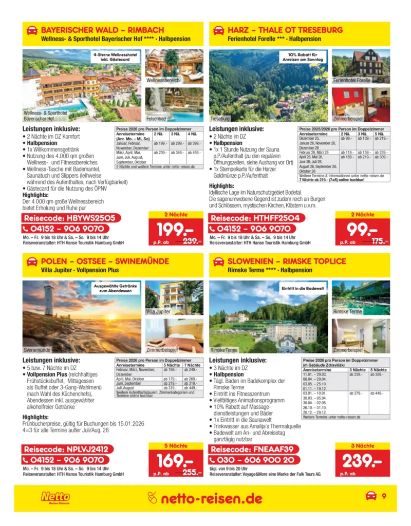 Netto-Reisen Prospekt vom 27.11.2025, Seite 9