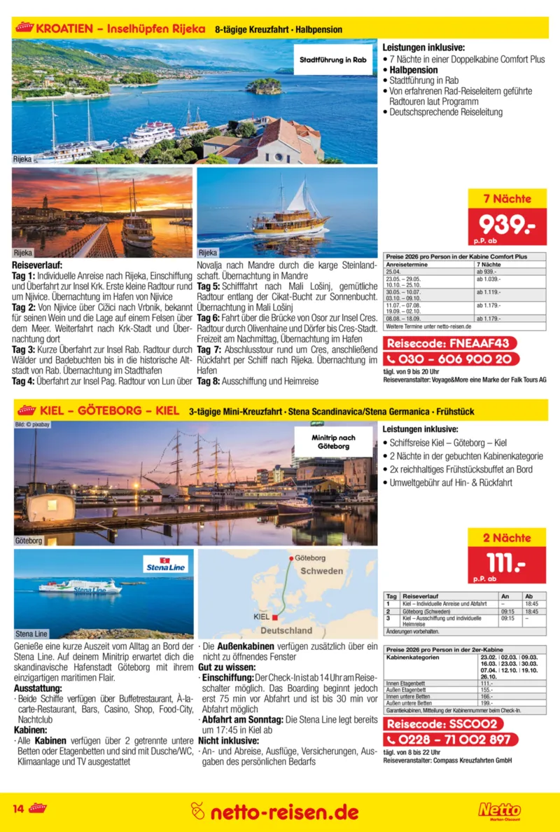Netto-Reisen Prospekt vom 29.12.2025, Seite 14