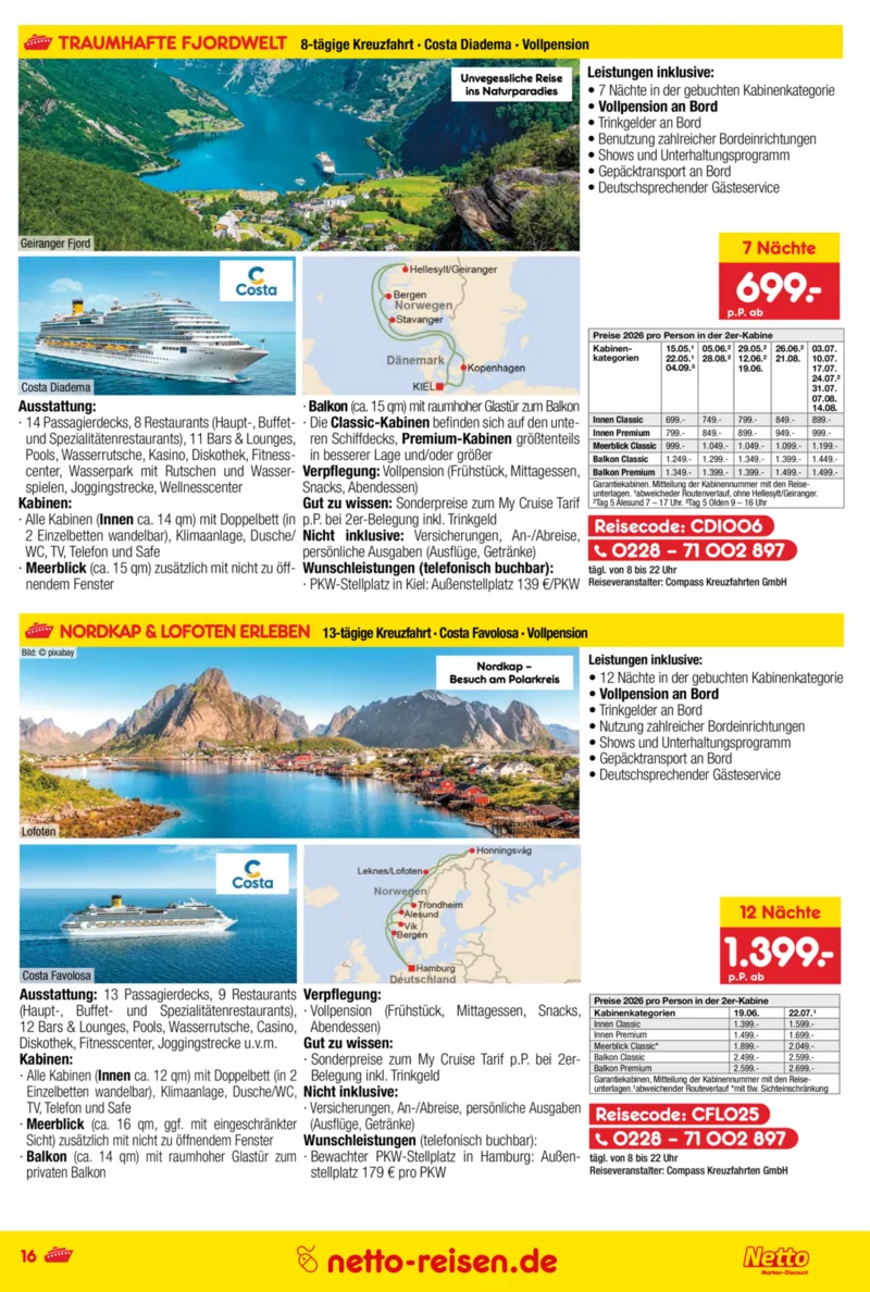 Netto-Reisen Prospekt vom 29.12.2025, Seite 16
