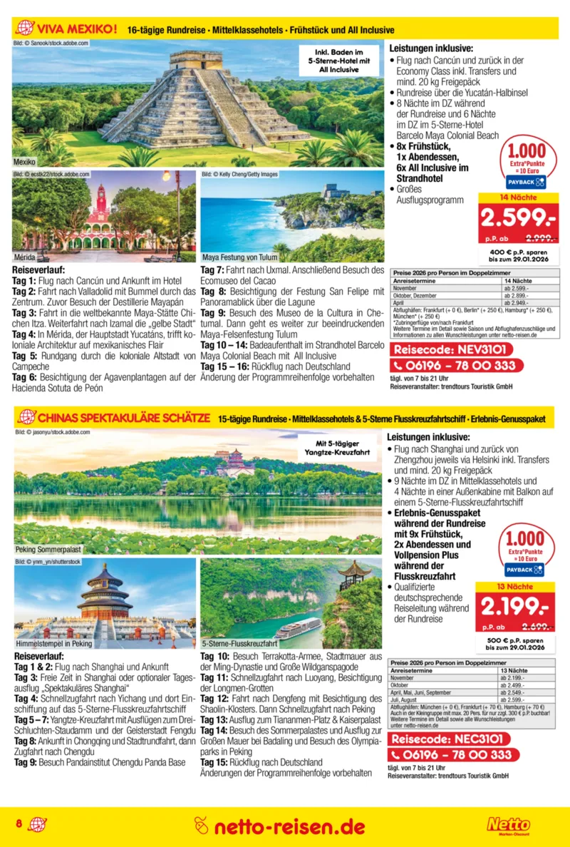 Netto-Reisen Prospekt vom 29.12.2025, Seite 8