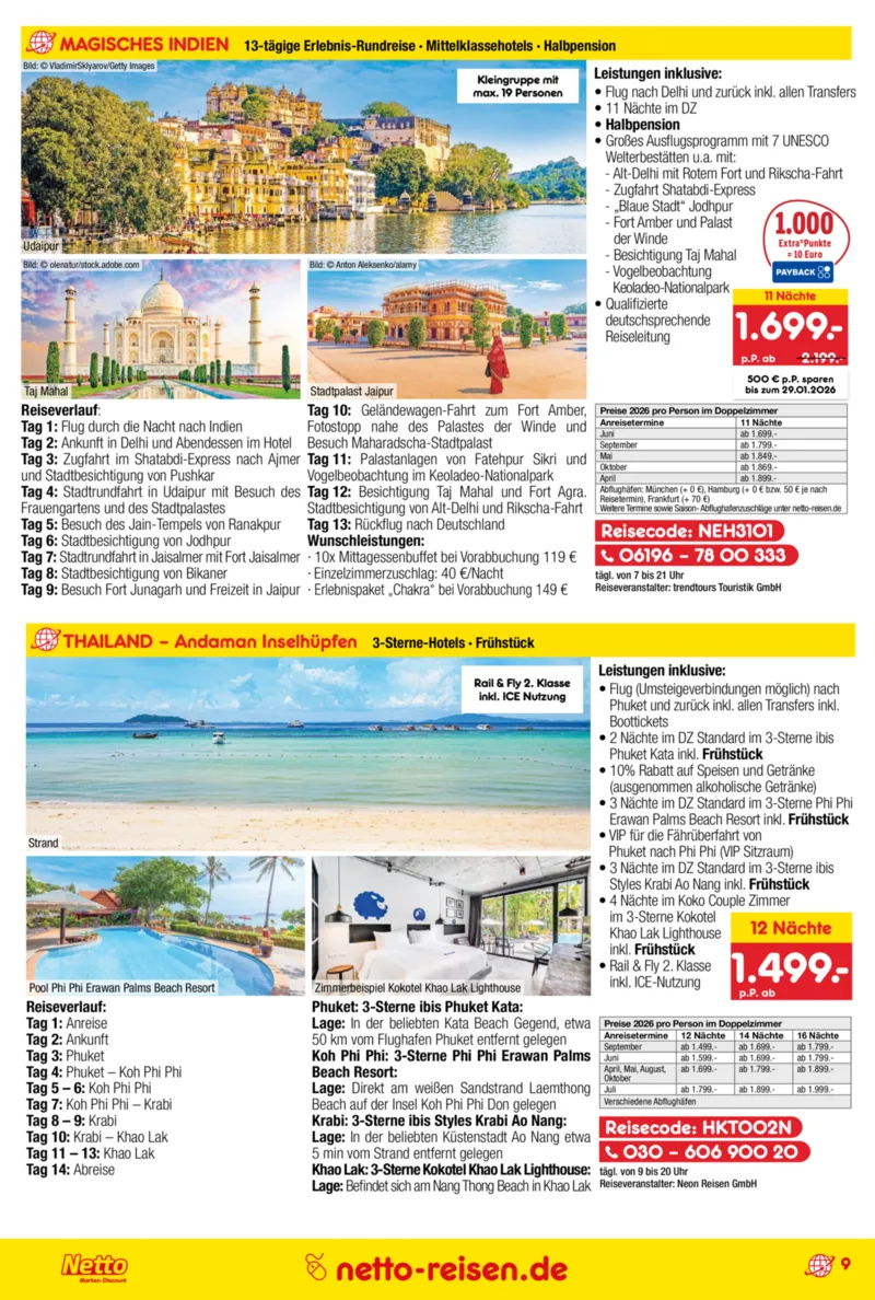 Netto-Reisen Prospekt vom 29.12.2025, Seite 9