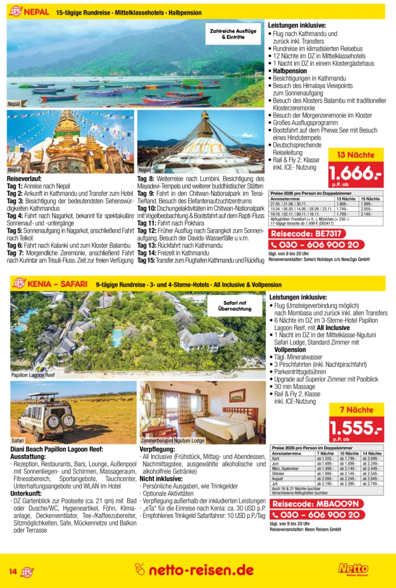 Netto-Reisen Prospekt vom 29.01.2026, Seite 14